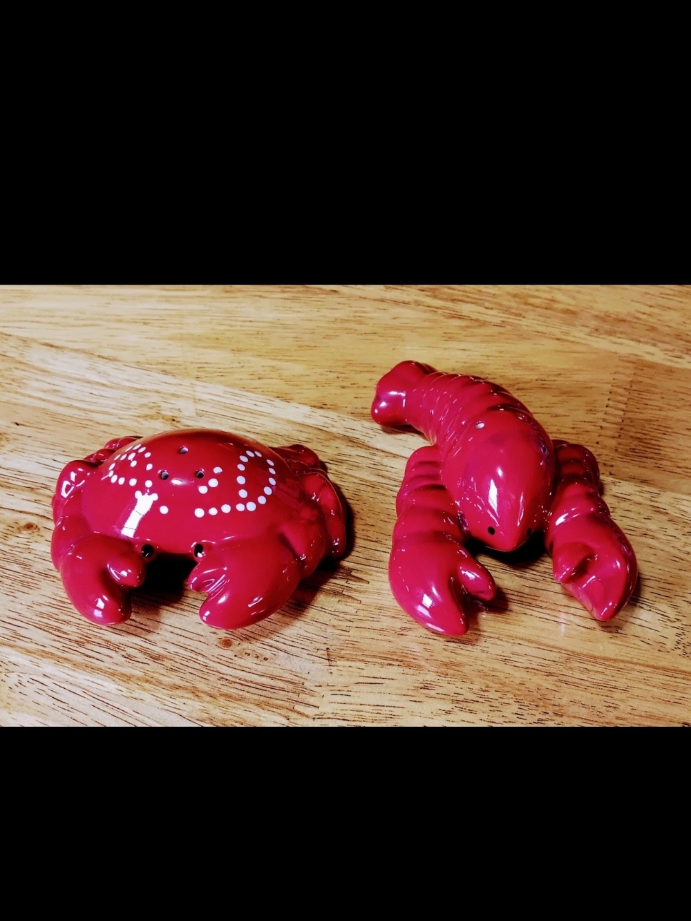 Lobster and Crab Ceramic Salt & Pepper Shakers